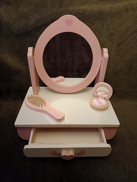 Houten make-upset Fantasiespel schoonheidssalon Babymeisje cadeau uniek Montessori-ecospeelgoed voor peuter Speel kapsalon Cadeaus voor kinderen verjaardag - België
