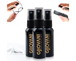 Gjiovani - Brillenreiniger Spray - 3X30ml -Microvezeldoek voor Brillen
