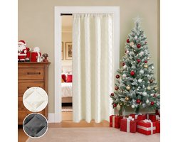 MUPOO Isolerende thermischen Gordijnen verduisterend verduisterend Kant En Klaar 280gsm Met Plooiband - Meerdere Ophangmogelijkheden, Koud, Warmte, Lichtblokkering, Zware Qualiteit,Gratis Tiebacks -Voor Raam/Deur/Bureau/Studiekamer-Beige-140x220cm