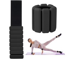 Enkelgewichten en Polsgewichten - Enkel gewichten - handgewichten - Enkelband fitness – 2 x 0.5 kg (2* 1 lbs) - Verstelbaar – Zwart – Polsgewicht – Handgewichten – Wrist & Ankle Weights - Ankle Strap - Gewichtsmanchetten - Home Workout