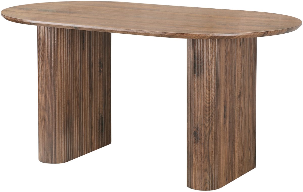 Eettafel 160x90 cm 6 plaatsen in walnootlook