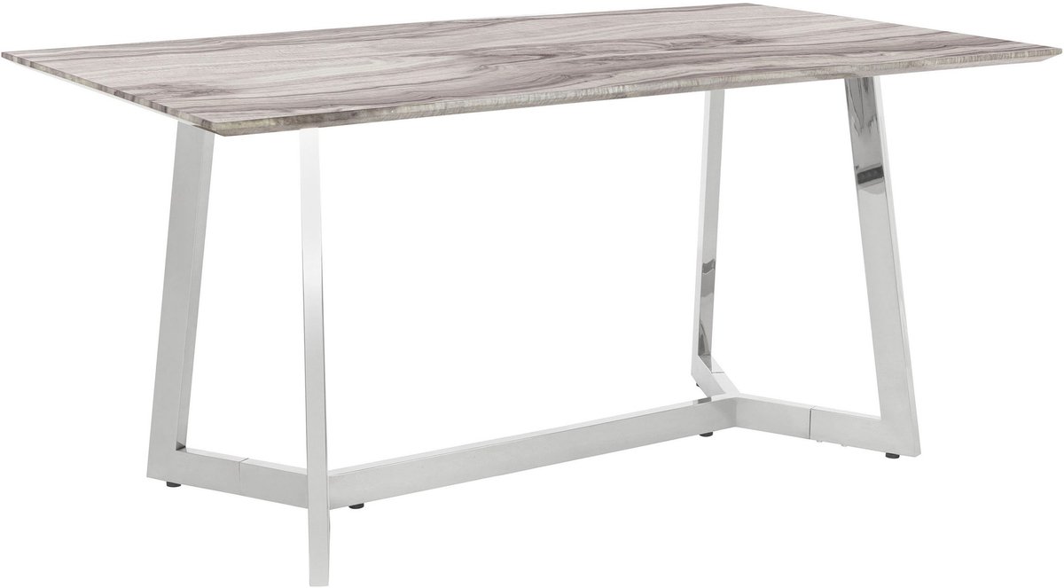Notio Living Eettafel-160 - Marmerlook Gris