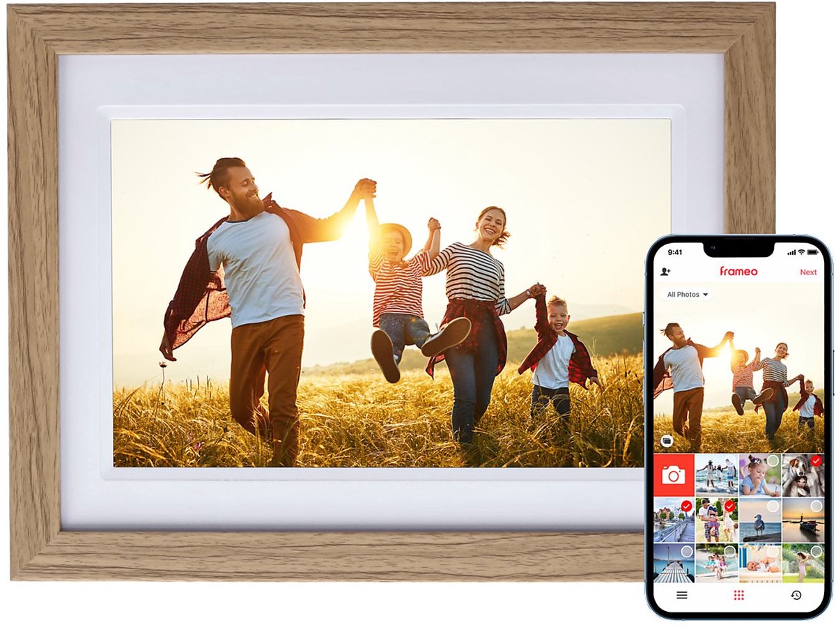 Rollei frameo HOUT WiFi 10 inch digitale fotolijst - Rollei - €129,99