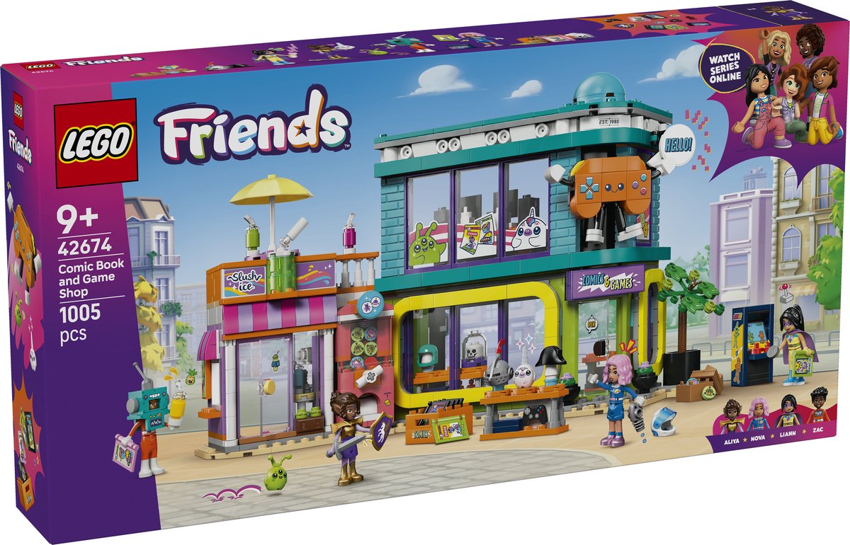 LEGO Friends Stripboeken- en Gamewinkel Speelgoedwinkel Bouwpakket voor Kinderen - 42674 – foto 5