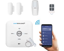 GSM WiFi Draadloos alarmsysteem voor woning met luide sirene - Beveiligingssysteem zonder abonnement - Basis pakket