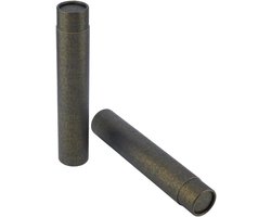 Jhubers Goods - Goods- Tekentube - Papierrol - 2 stuks - Verzendrol - Bouwtekening - Zwart - Opbergkoker - Kalligrafie - Schilderij - Papierbewaring - Kaarten - Documenten - Geschikt voor tekenen - Zwart model