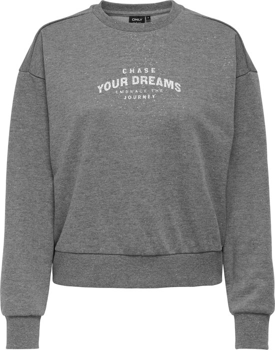ONLY - ONLNOLA L/ S GLITTER PRINT UB CS SWT - Pulls Sweats Filles