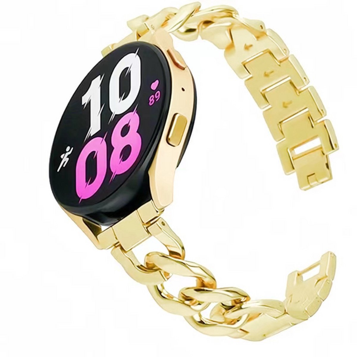 By Qubix - Geschikt voor Xiaomi Watch S4 - 41mm - Metalen ketting band - Goud