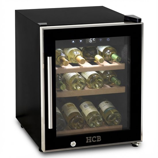 HCB® Wijnkoelkast 12 flessen met Houten Lades Vrijstaand - HCB® - €435,99