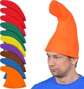 Chapeaux de gnome Zebra & Friends - Masque de déguisement - Déguisements - Carnaval - Chapeau de gnome - Set de 10 - Diverse couleurs