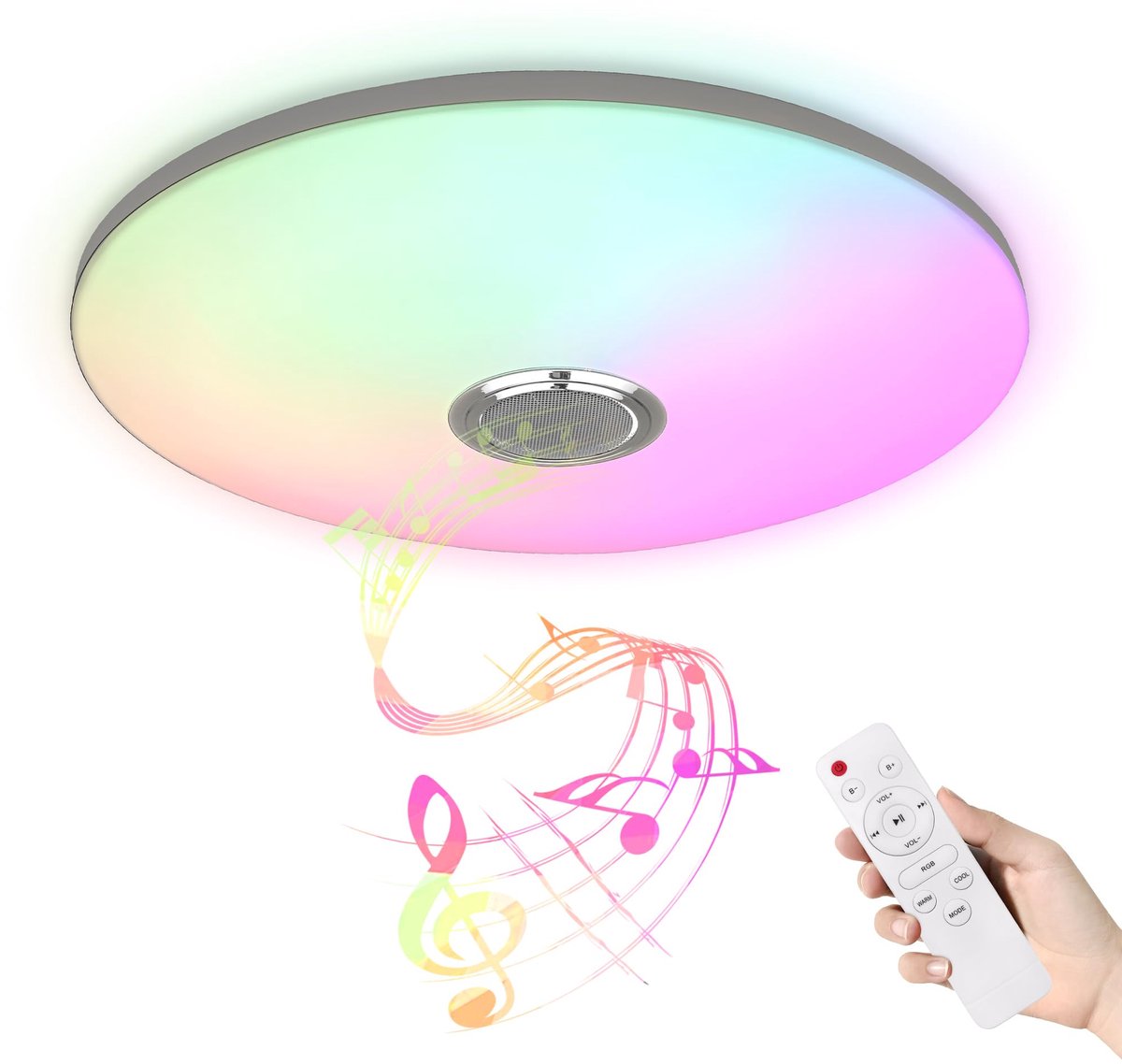 Aufun LED Plafondlamp 60W – Dimbaar – Bluetooth – Sterrenhemel voor meerdere kamers