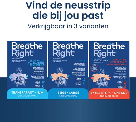 Breathe Right Anti Snurk Neusstrips - Neusspreider - Neuspleisters - Normale Huid - Large 30 stuks - Huidskleurig - Goede Nachtrust - Huidvriendelijk - Ideaal bij Verkoudheid en Allergieën