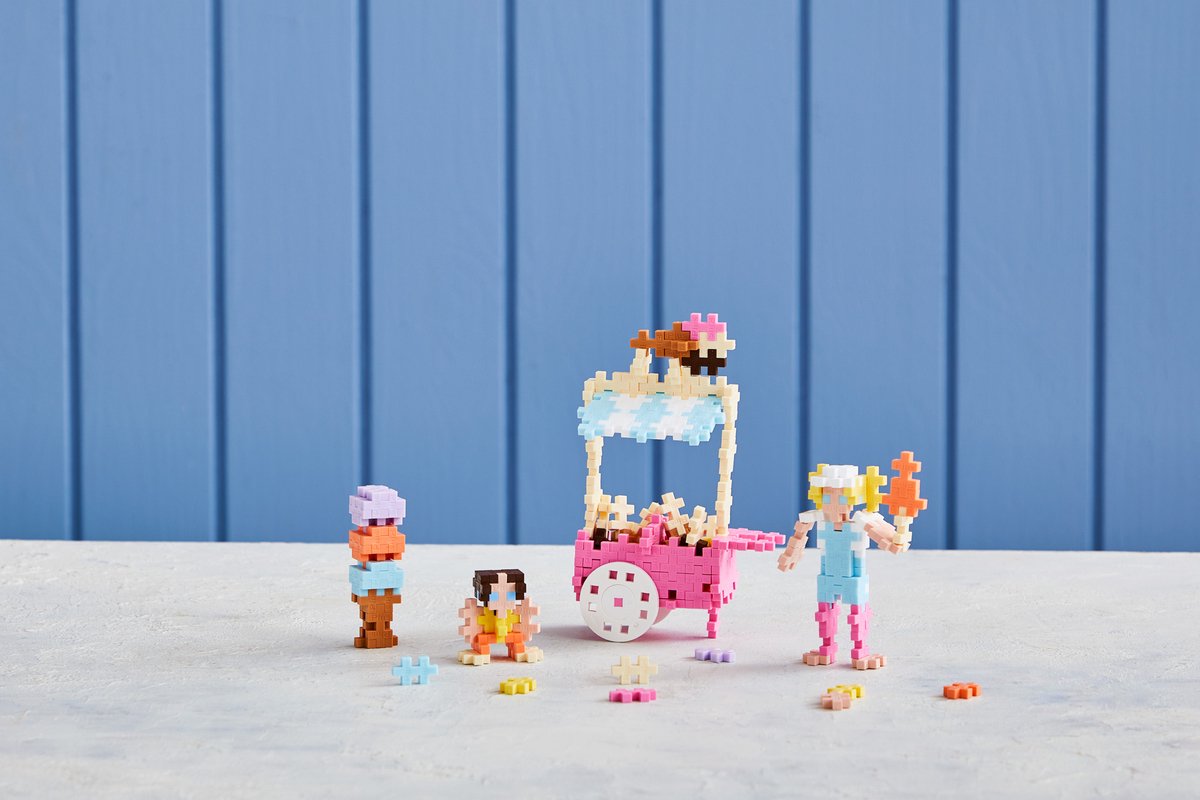 Plus-Plus Learn to Build Ice Cream Shop ijssalon - 285 delige bouwset – 4351 – Bouwspeelgoed – Constructiespeelgoed – Set met bouwstenen – Vanaf 5 jaar — afbeelding 11
