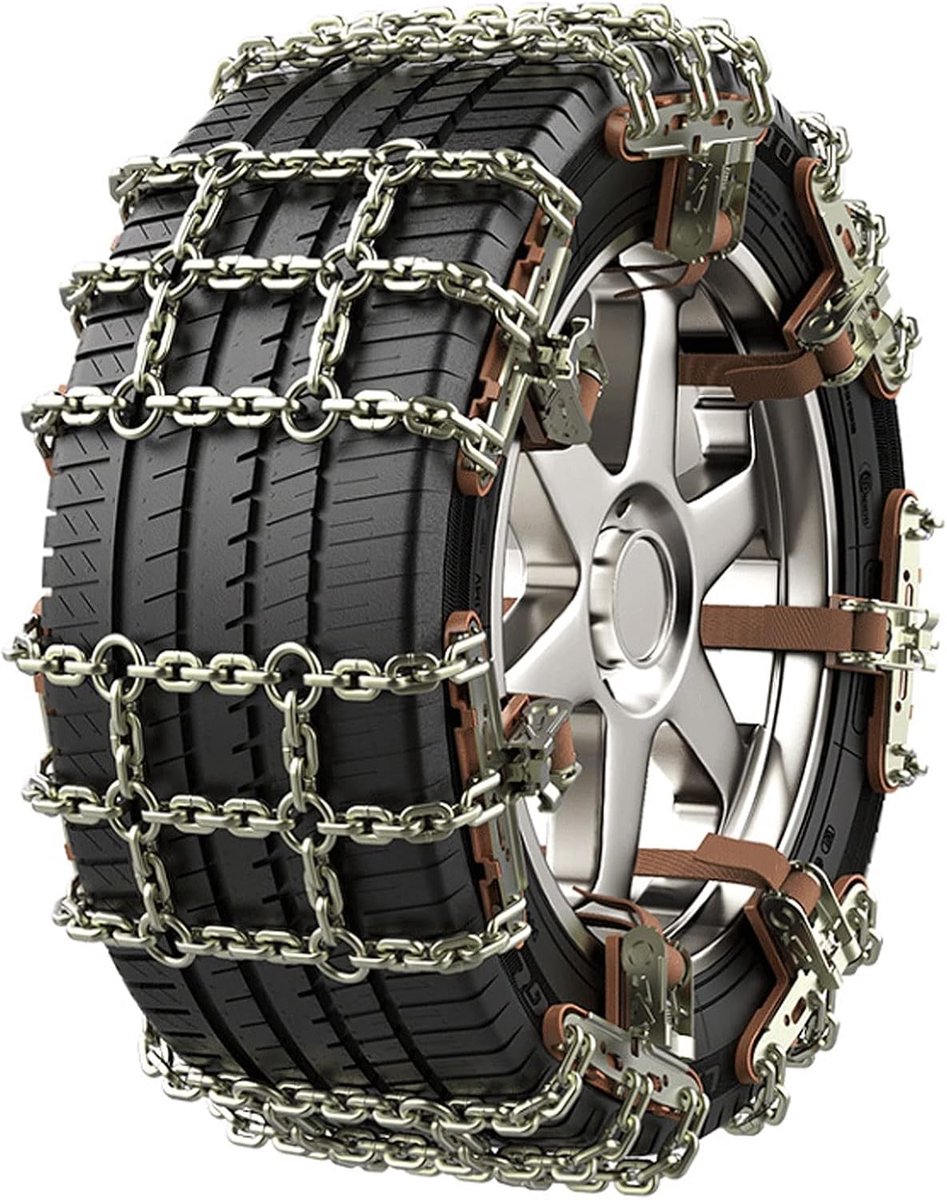 Sneeuwkettingen - Universele Pasvorm voor Auto en SUV - Mangaal Staal - Anti-Slip Ontwerp - Eenvoudige Installatie - Voor Noodgevallen - Voor 165-285 mm Banden productafbeelding