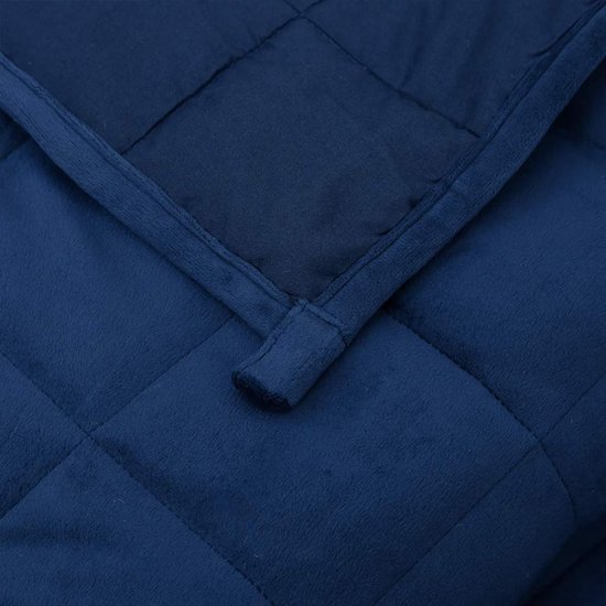 vidaXL Couverture lestée 11 kg Blauw 155x220 cm Couverture de couchage - Weighted Blanket - Dekbed à pression - Relaxation