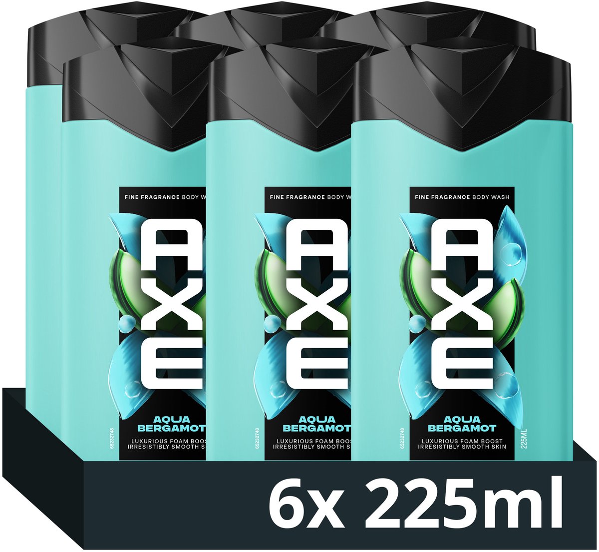 AXE - Douchegel - Fine Fragrance Collection - Aqua Bergamot - 6 x 225 ml