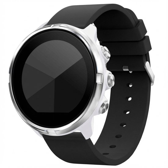 Bracelet iMoshion Siliconen 24mm - Convient pour Suunto 7 / 9 (Baro) - Sony Smartwatch 2 - Zwart