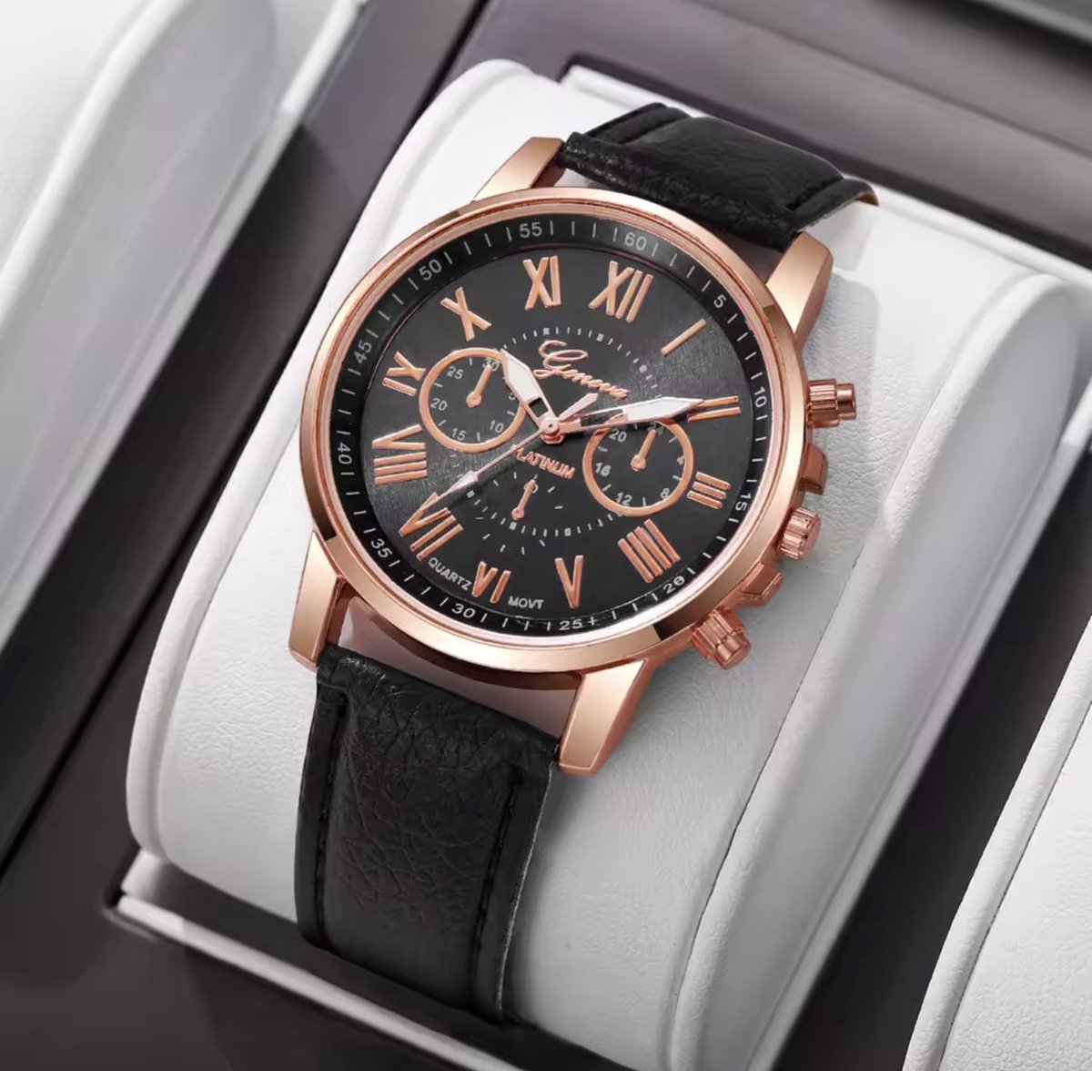 TDO Luxe Dameshorloge - Stijlvol Quartz Horloge met Leren Band - Klassiek Elegant Design