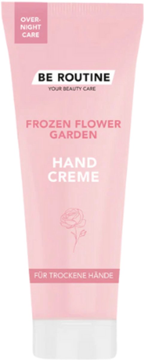 Be Routine Overnight Handcrème - Frozen Flower Garden | 1x 70ml - Sheaboter, Abrikozenpitolie en D-panthenol | Vegan formule - Voor Zachte Handen Dag & Nacht