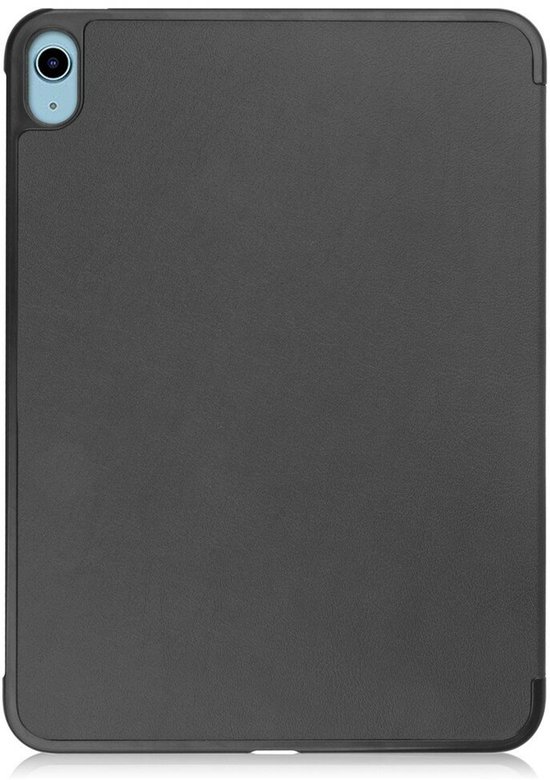 iPad 10.9 (2022 / 2025) tri-fold smart case hoes – zwart