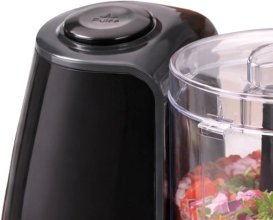 Hausberg HB-4504NG Elektrische Hakmolen 0,5 L | 100 W Mini Food Chopper – Zwart Met RVS-Messen Voor Groenten, Noten & Kruiden — afbeelding 4