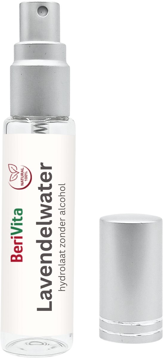 Lavendelwater 10ml Spray - Puur - Hydrosol, Hydrolaat van Lavendel Bloemen - Gezicht en Body Mist - Natuurlijke Toner - Sprayfles Glas