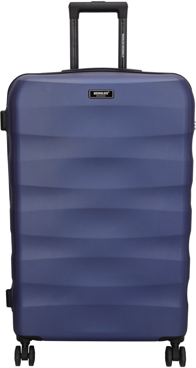 Beagles Originals Go Travel Grote Koffer - 74 cm - 94 Liter – Reiskoffer met Cijferslot - Staalblauw