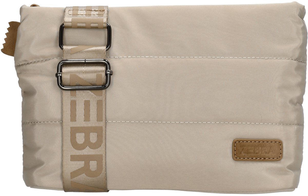 Zebra Elske Schoudertas - Crossbodytas - Verstelbare/Afneembare Schouderband - Praktisch Ingedeeld - Lichtgewicht - Lichttaupe