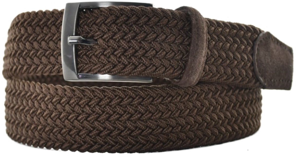 Six Road Gevlochten Riem Stretch Bruin 395050