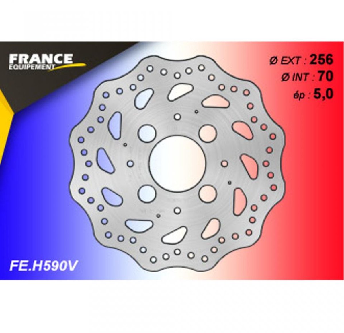 Disque frein arrière FE pour moto Honda 1000 Cb R 2008 à 2017 Ø256x70x5mm Neuf