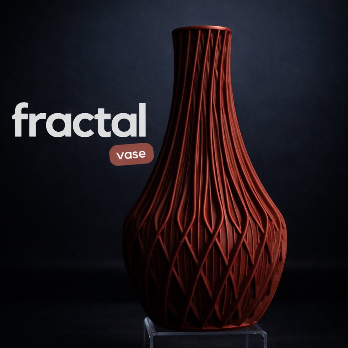 Morphitoys Fractal – Vaas – Design Vaas – PETG – Donker Koper