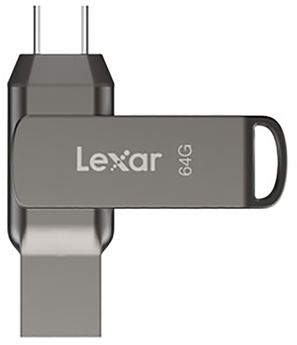 Lexar JumpDrive LJDD400064G-BNQNG USB flash drive 64 GB USB Type-C 3.2 Gen 1 (3.1 Gen 1) Grijs