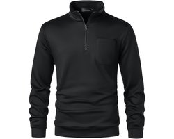 Warme Herentrui met Halve Rits en Microfleece - Ideaal voor Herfst en Winter