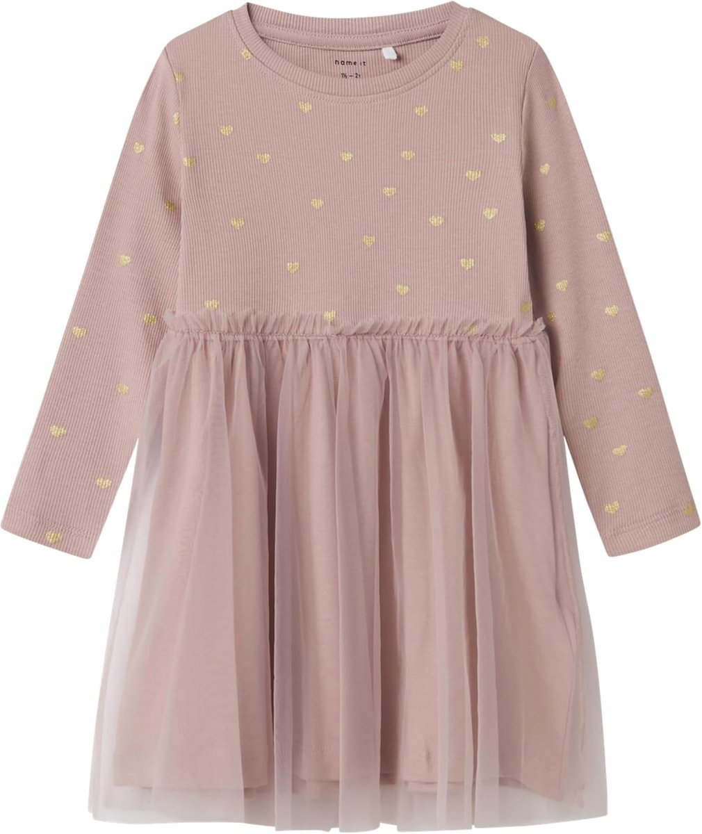 Meisjes Jurk met Lange Mouwen en Tule Detail voor Herfst