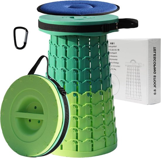 Your GEAR Campingkruk Sesto – Stabiele 4-pootskruk Met Groot Zitvlak, Tot 120 Kg, Inklapbaar