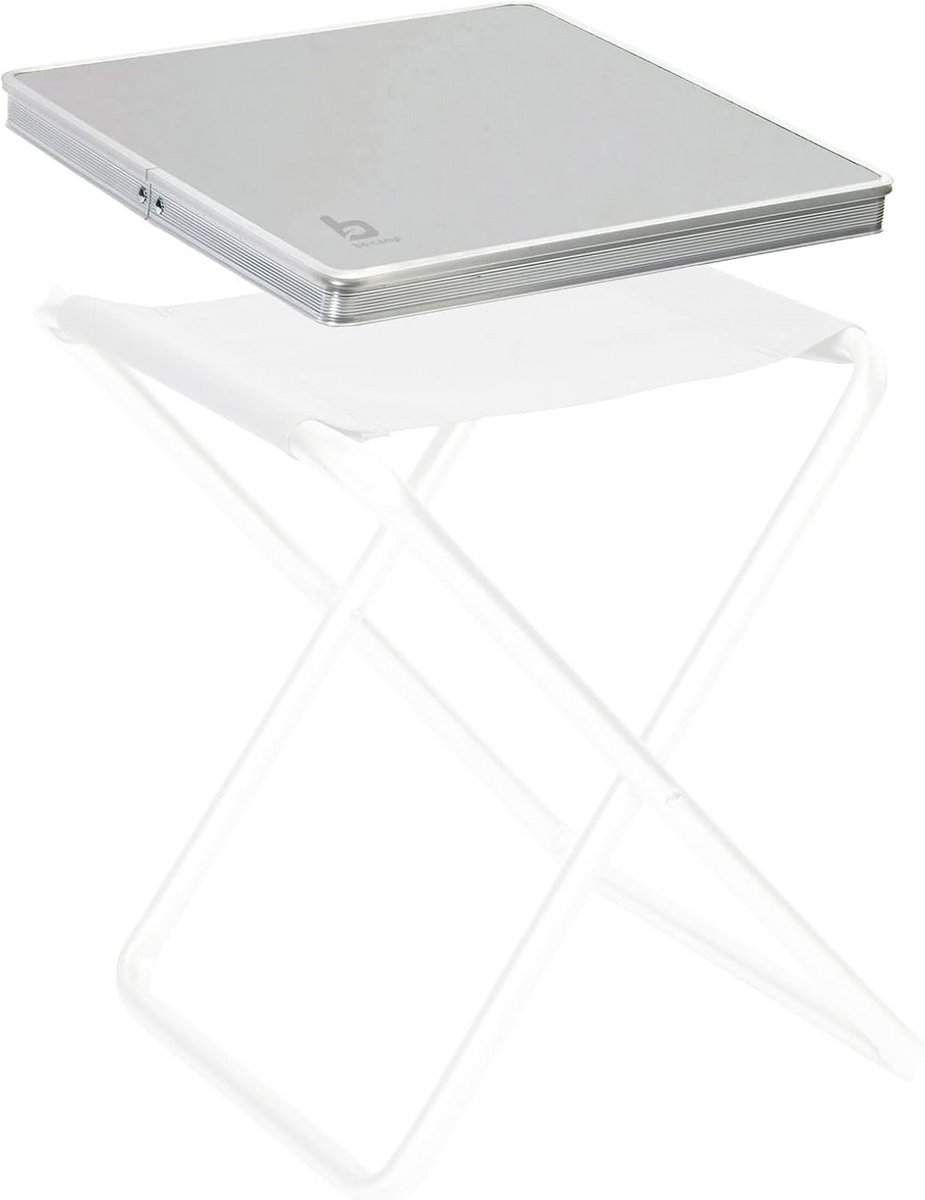 Vierkante MDF Tafelblad of Dienblad met Aluminium Rand - Grijs