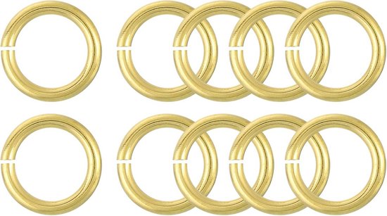 200 stuks Open Jump Ringen 10 mm (1 mm dik) - Goudkleurig, Voor