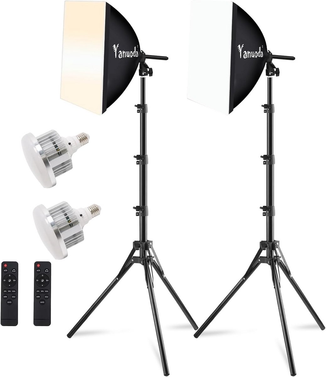 Professionele Softbox Verlichtingsset voor Fotografie en Video