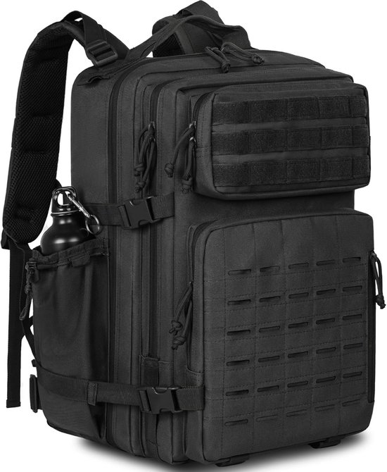 ProCase Militaire Tactische Rugzak, 40L Grote Capaciteit 3-Daags Assault Pack Bug Out Bag Go Bag Rugzakken voor Jagen, Trekking en Kamperen en Andere Buitenactiviteiten -Zwart