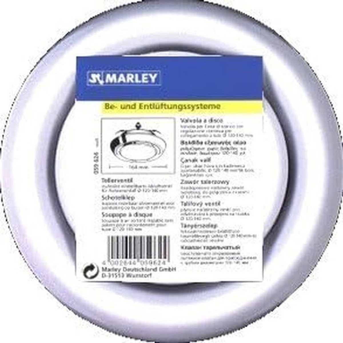 Ventilatieventiel Diameter 153mm Wit Instelbaar