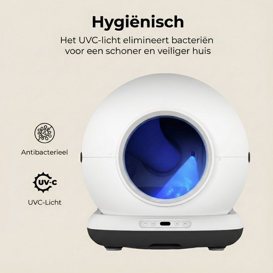 Zelfreinigende kattenbak, elektrisch, zelfreinigend, automatische kattenbak met app, gesloten voor meerdere kattenhuishoudens, XXL-formaat, geurisolatie
