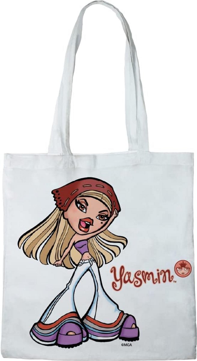 Unisex Jute Tas Shopper met Opdruk, Wit