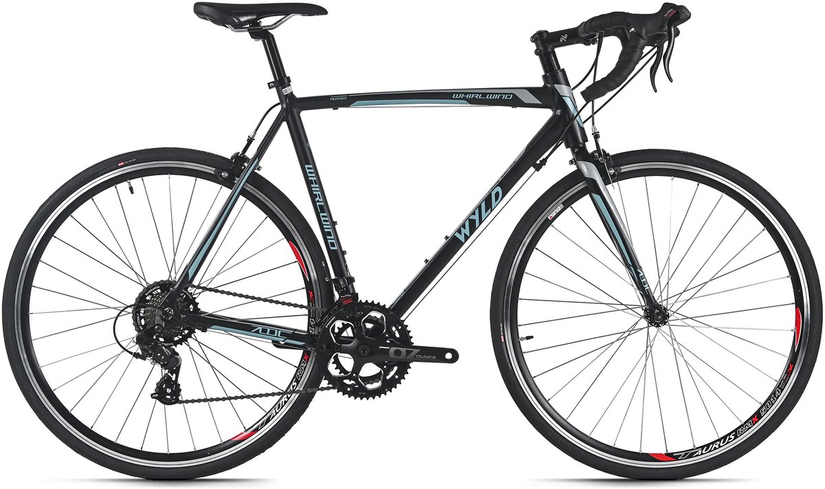 WYLD racefiets 28'' Whirlwind 70 zwart-blauw 14 versnellingen framemaat 58 cm