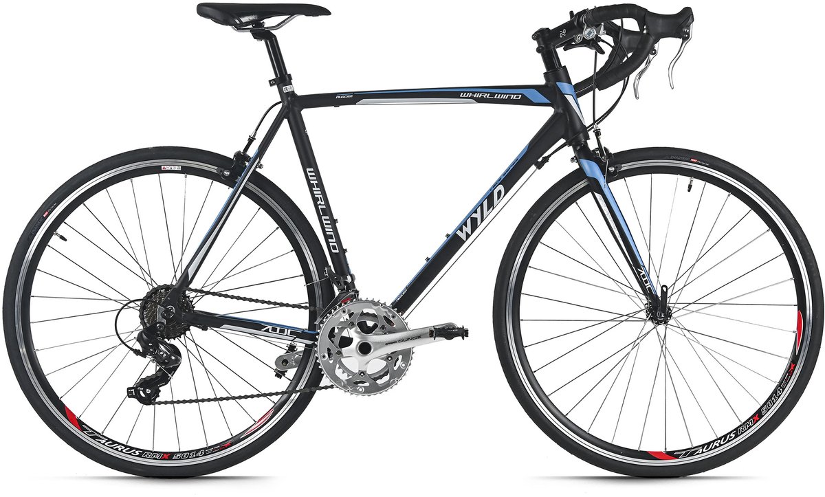 WYLD racefiets 28'' Whirlwind 50 zwart-blauw 14 versnellingen framemaat 58 cm