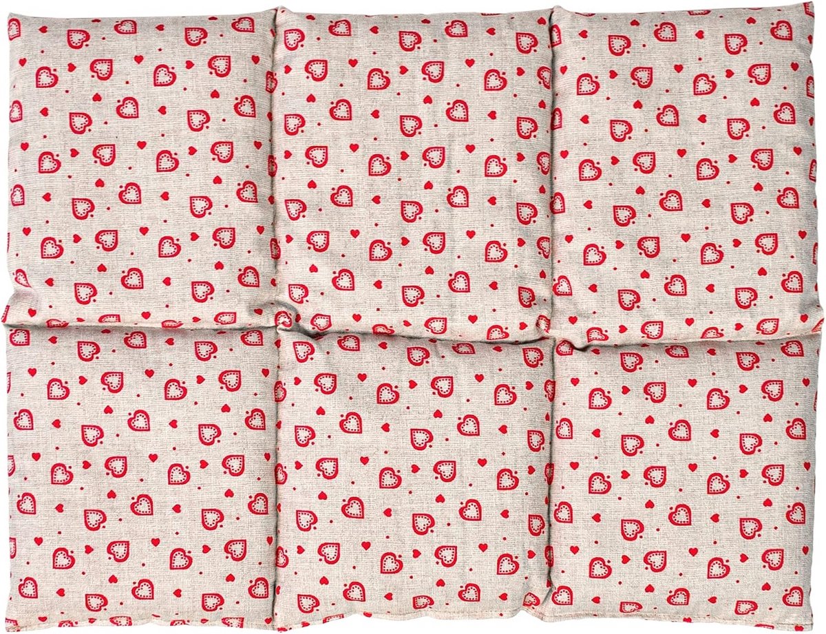 Warmtekussen Koolzaad 40x30 cm - 6 Kamers - Voor Rug, Buik en Voeten - Warm & Koud te Gebruiken