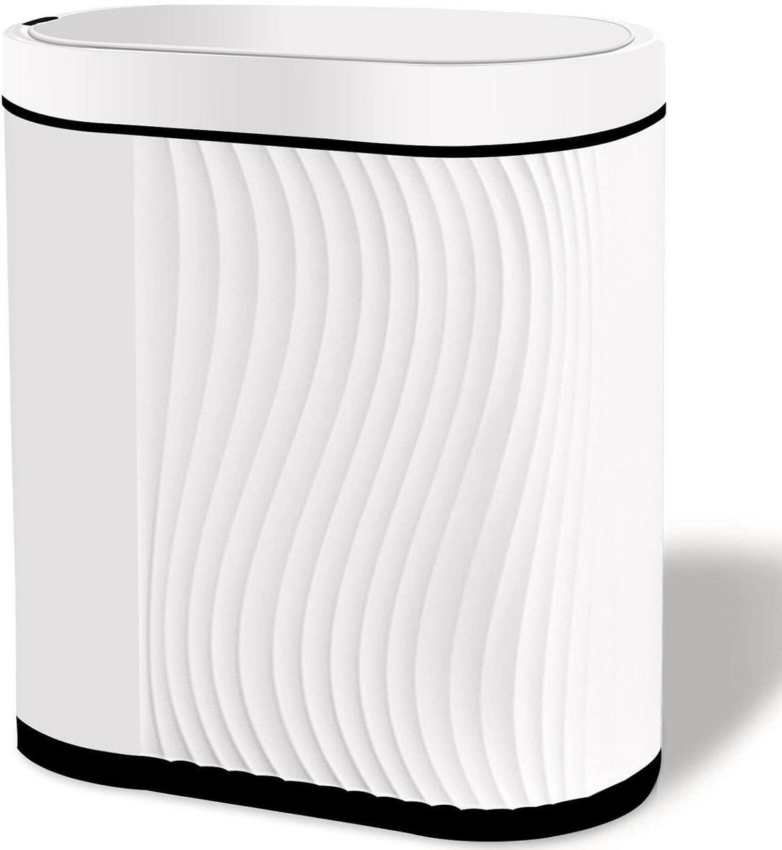 Kleine Automatische Prullenbak met Deksel 7.6L - Sensor Vuilnisemmer voor Badkamer, Keuken en Kantoor