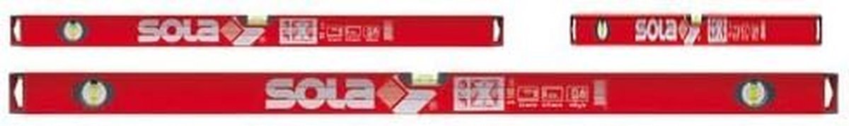 Aluminium waterpas set van 3 (40, 80 en 120 cm) voor nauwkeurig meten