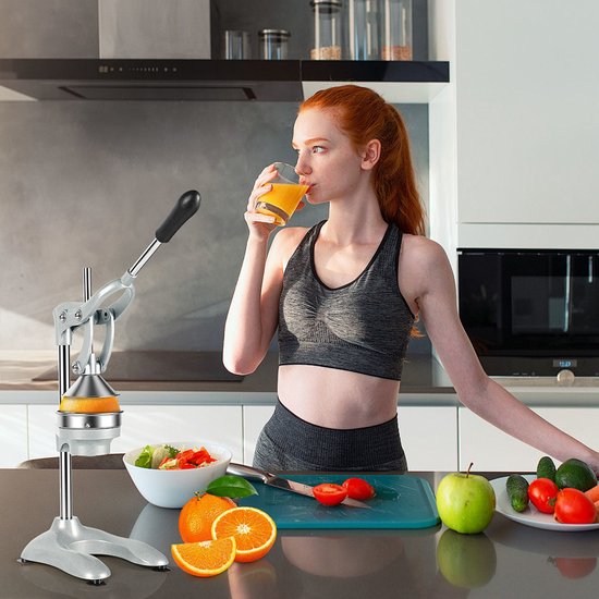 Handmatige citruspers met pershendel en pulpfilter, voor sinaasappel, citroen en limoen van Merkloos — afbeelding 2