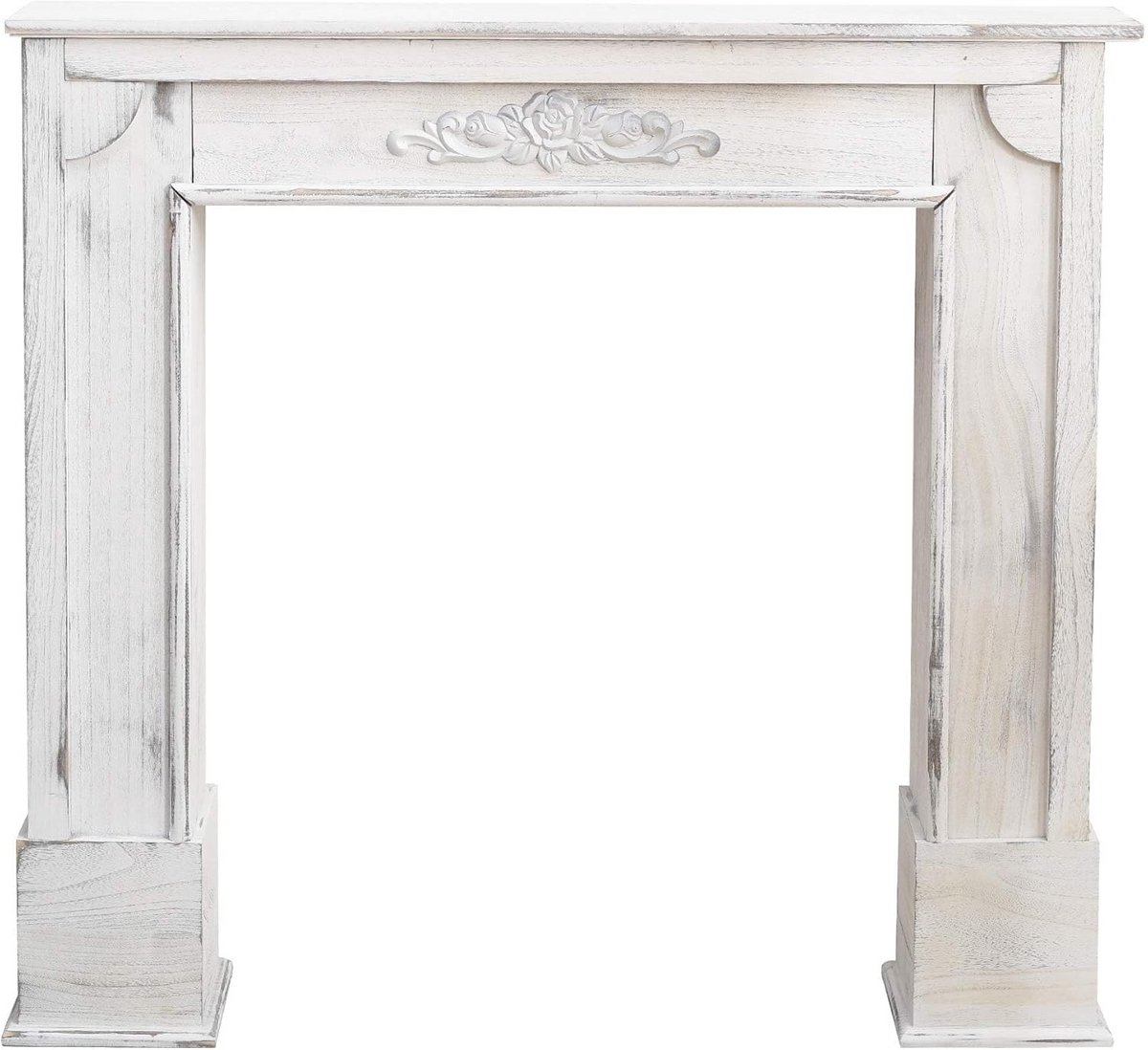 Decoratief nep open haard meubel met houtlook en vintage design