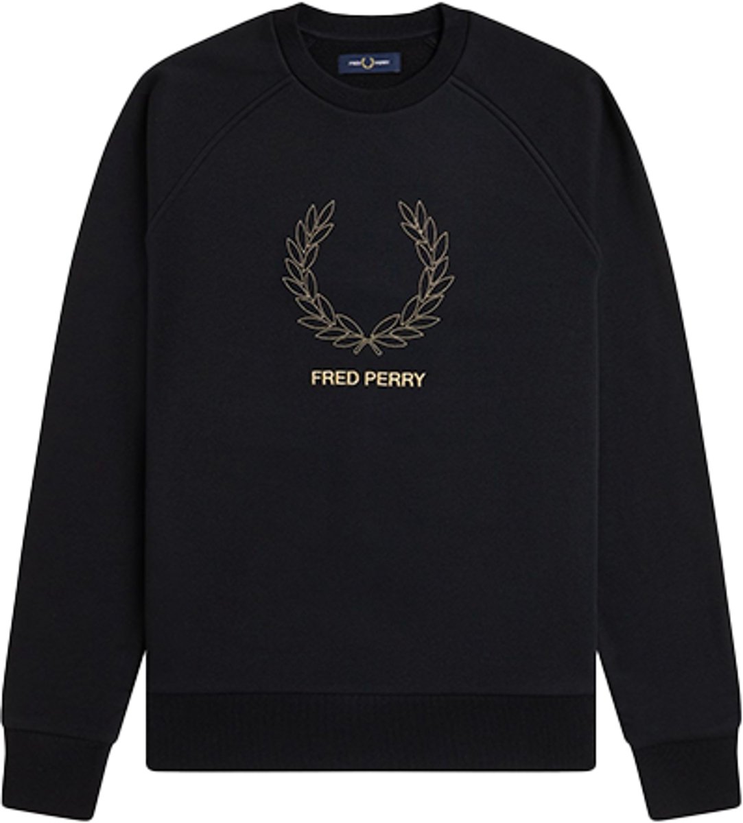 Fred Perry Outline LRL Wrth Sweatshirt Zwart